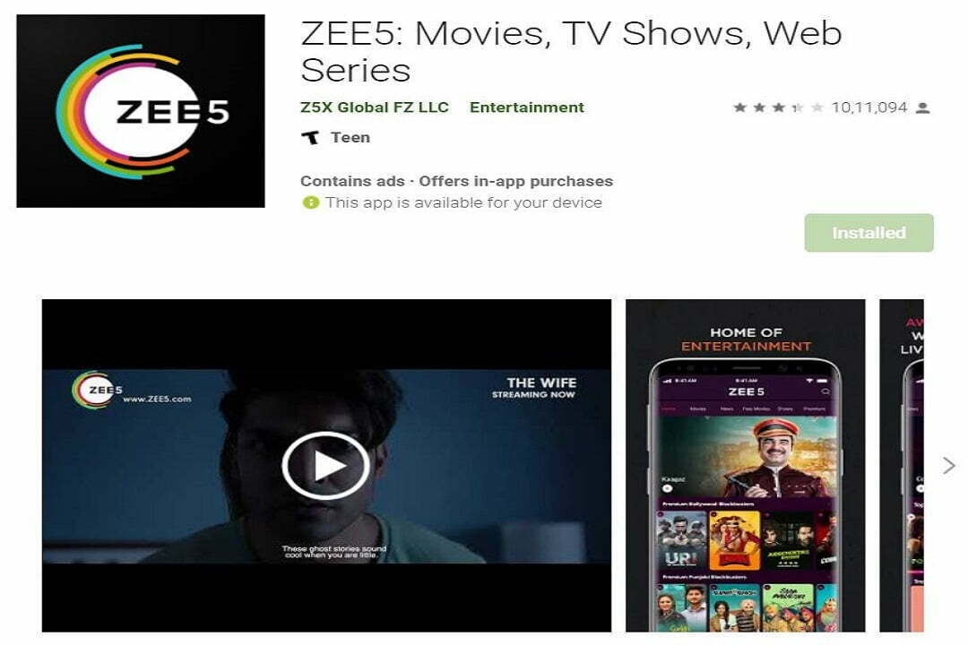 zee5 app download